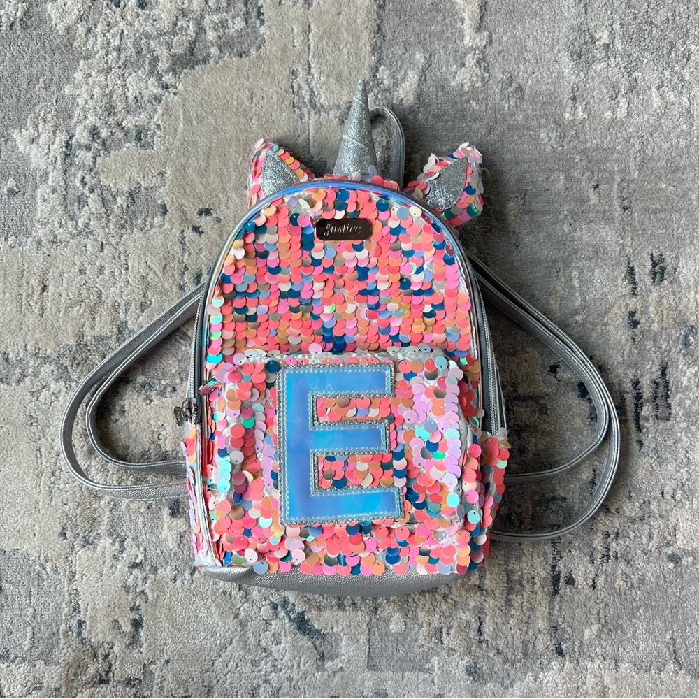 Girls Sequin Unicorn Backpack Purse